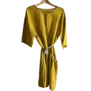 🌸NWOT🌸 Made in Italy oversize 100% linen tunic/dress, size M/L